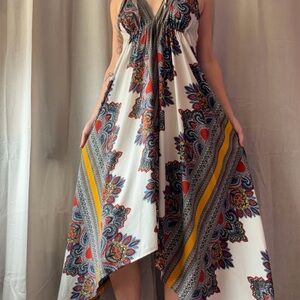 Chic Asymmetrical Floral Dress